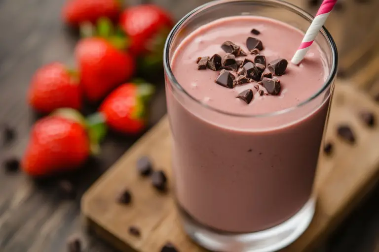 Chocolate Covered Strawberry Protein Shake