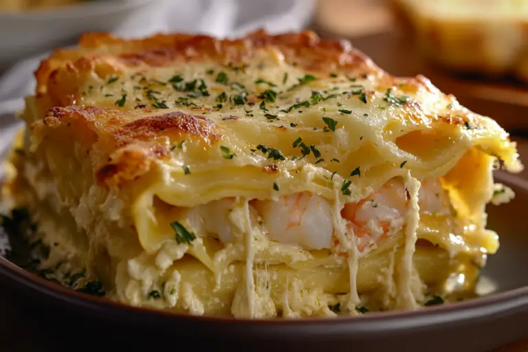 Garlic Butter Shrimp Scampi Lasagna