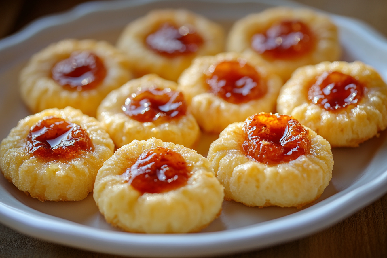 Cheesy Thumbprint Appetizers with Hot Pepper Jelly