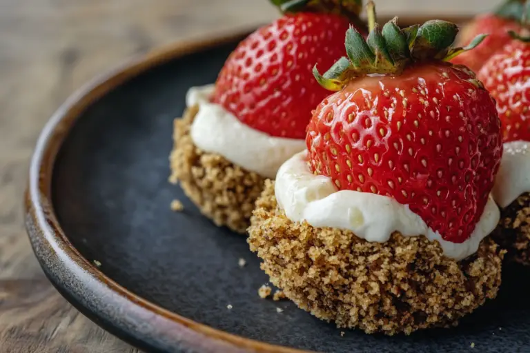 Cookie Butter Cheesecake Stuffed Strawberries
