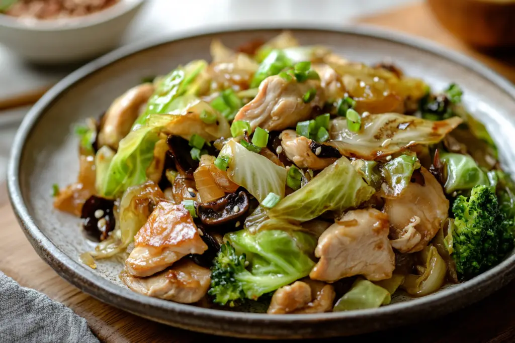 Chinese Chicken Cabbage Stir-Fry