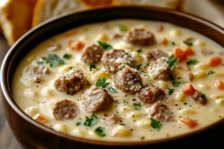 Creamy Parmesan Italian Sausage Soup