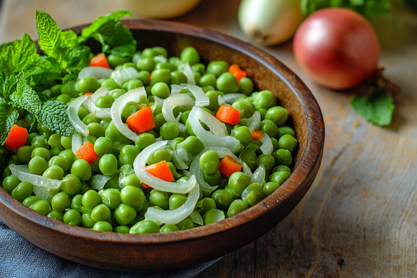 Minty Peas and Onions