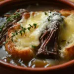French Onion Short Rib Soup with Cheesy Gruyère Toast