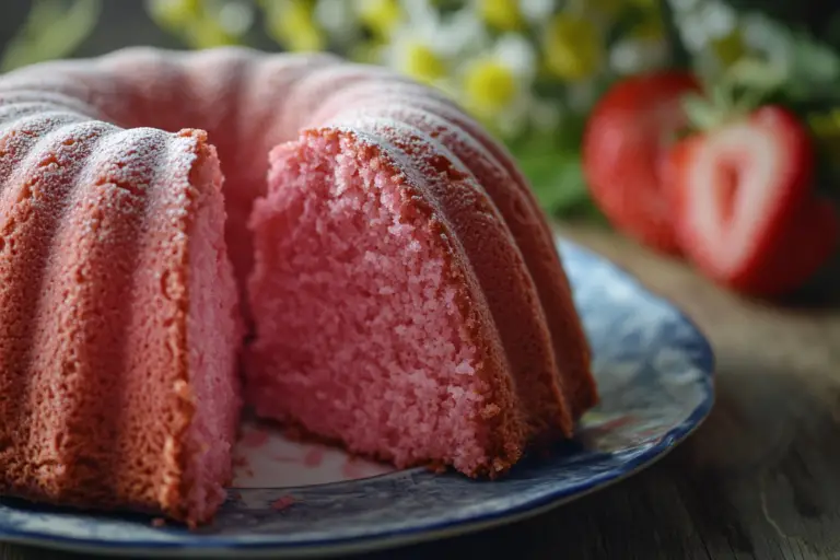 Strawberry Buttermilk Pound Cake