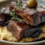 Succulent Short Ribs Slow-Cooked in Cola with Creamy Parmesan Risotto