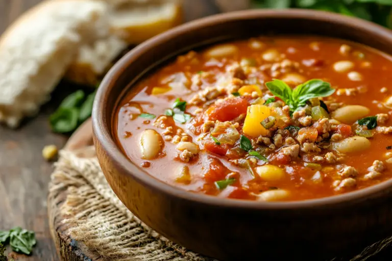Italian Ground Turkey Soup