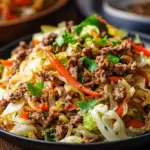 Healthy Ground Beef Cabbage Stir-Fry