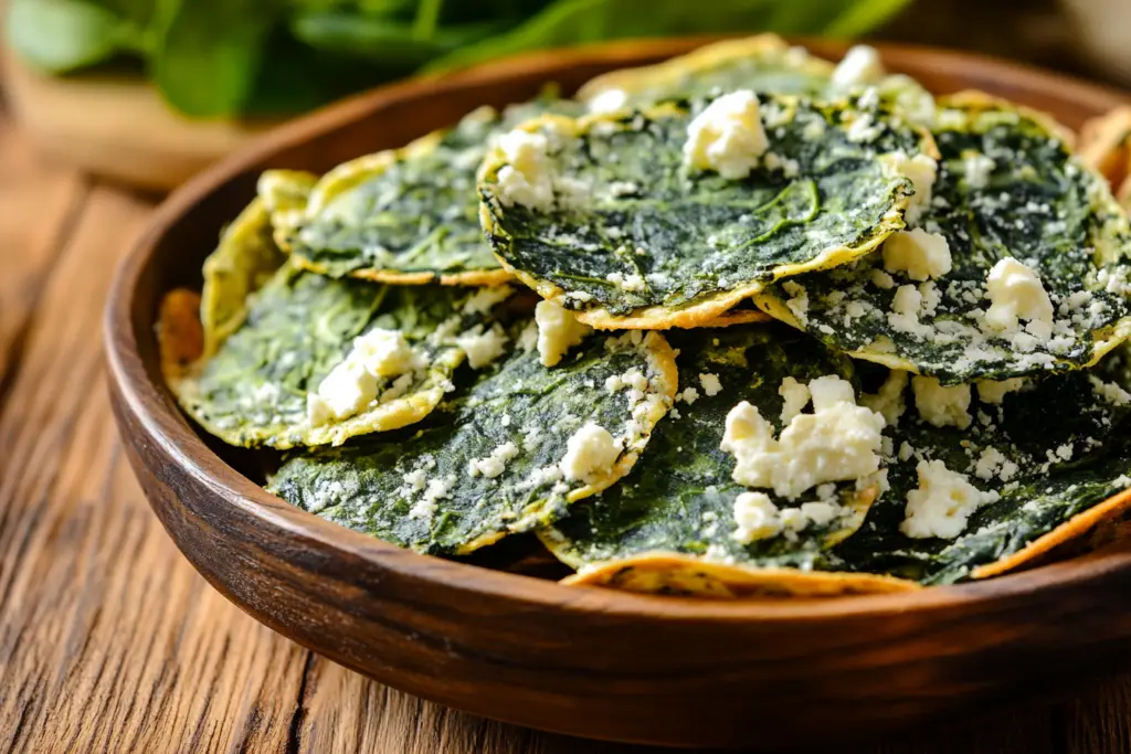 Mediterranean Spinach and Feta Crisps