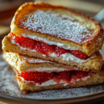 Fried Strawberry Cheesecake Sandwiches