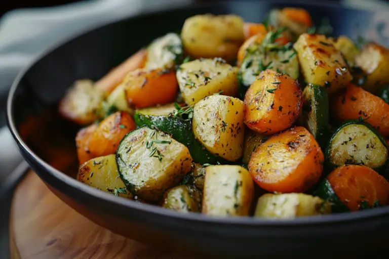 Garlic Herb Roasted Potatoes, Carrots, and Zucchini
