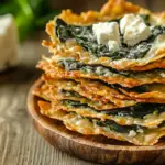 Mediterranean Spinach and Feta Cheese Crisps