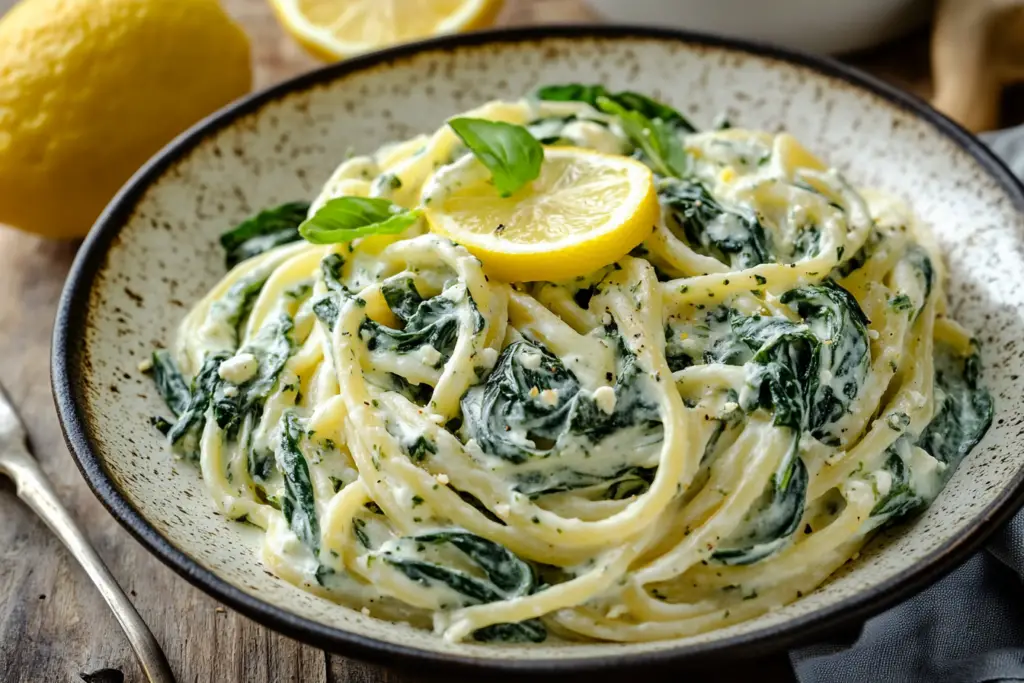 Lemon Ricotta Spinach Pasta