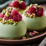 Pistachio & Raspberry Cheesecake Domes – A Decadent Delight!