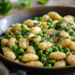Golden Skillet Gnocchi with Sweet Peas