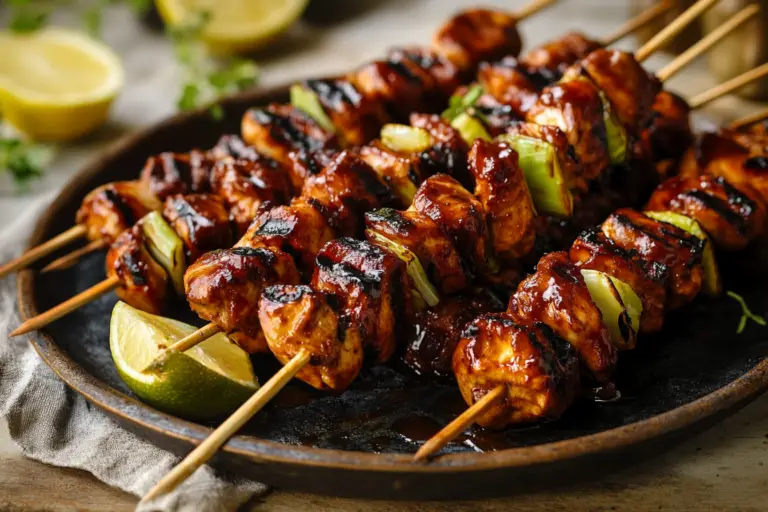BBQ Beer-Marinated Chicken Skewers