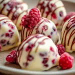 White Chocolate Raspberry Cheesecake Balls