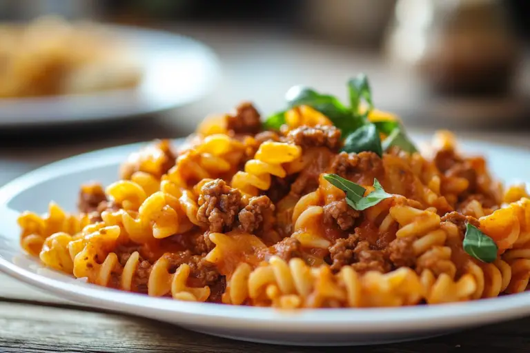 Quick Sloppy Joe Pasta Casserole