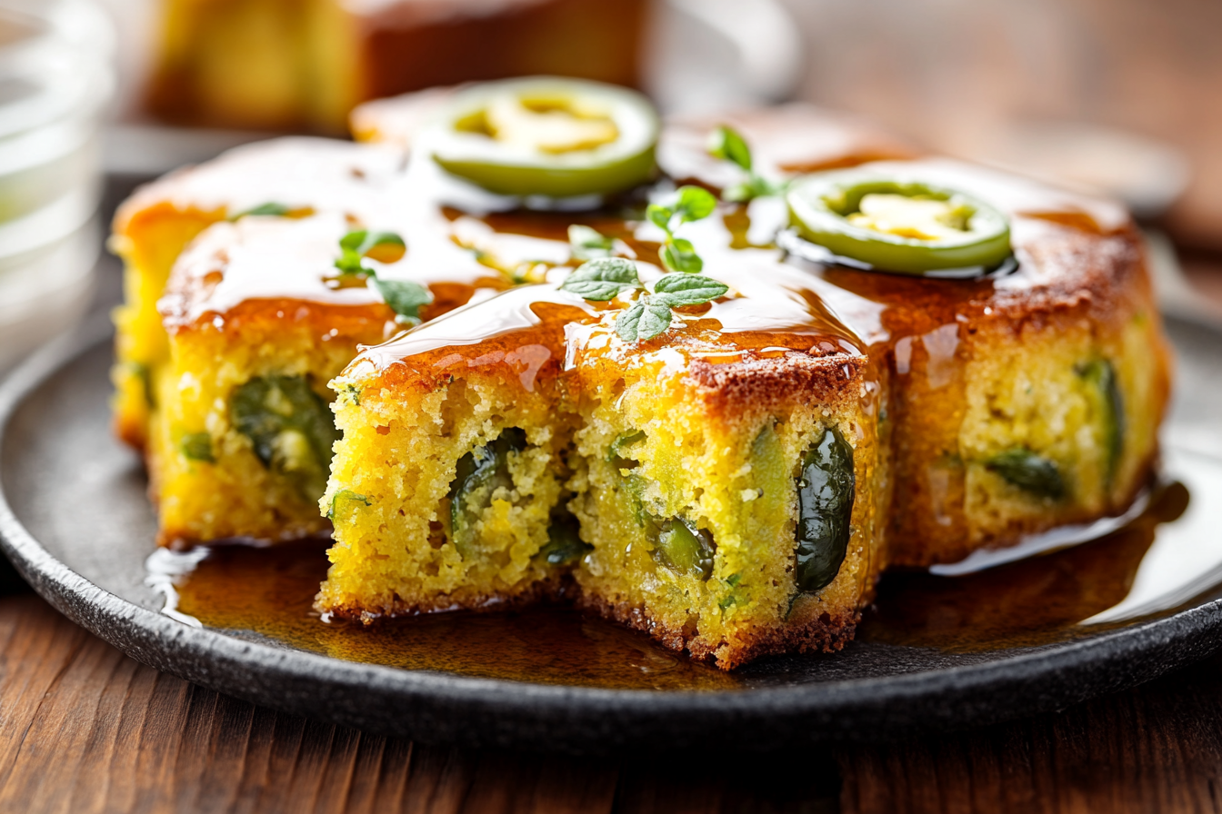 Jalapeño Cornbread With Lime Honey Glaze