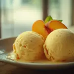 Homemade Peach Ice Cream