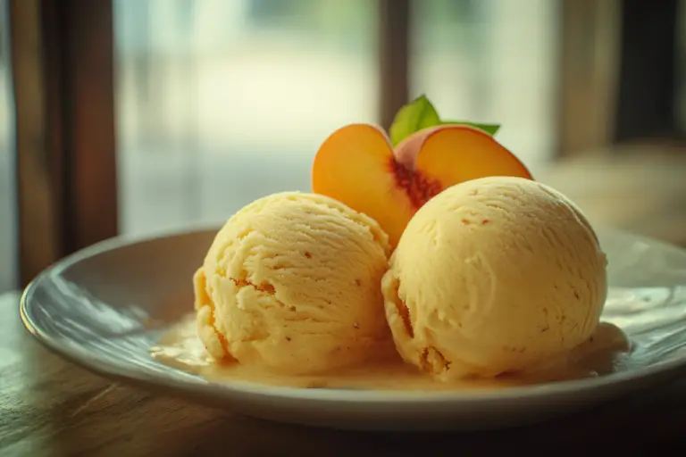 Homemade Peach Ice Cream