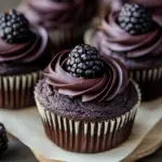 Dark Chocolate Blackberry Cupcakes