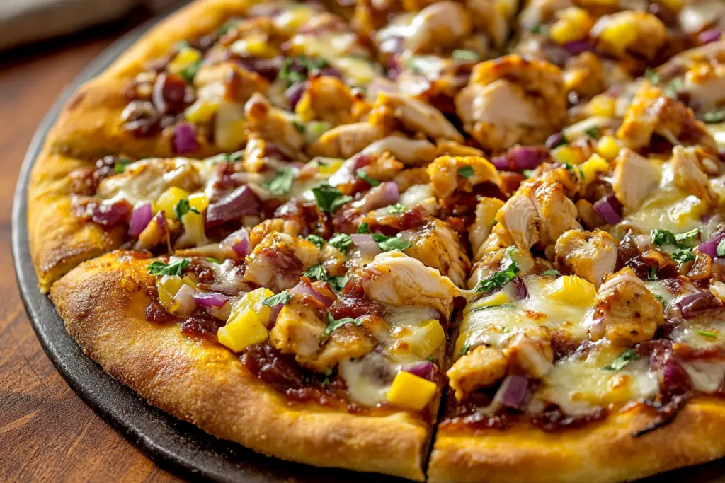 Crispy Cast-Iron BBQ Chicken Pizza