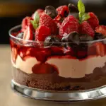 Raspberry Fudge Brownie Trifle