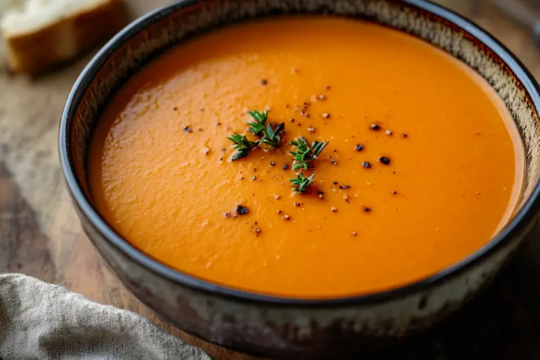 Creamy Roasted Tomato and Garlic Soup