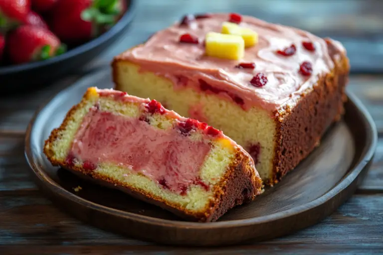 Pineapple Strawberry Pound Cake
