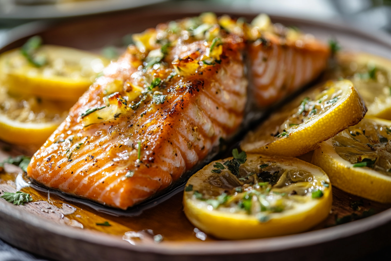 Honey Garlic Butter Baked Salmon