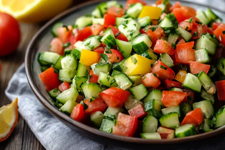 Mediterranean Cucumber and Tomato Salad Recipe