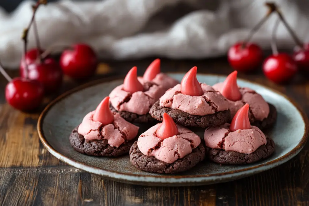 Chocolate Cherry Blossom Cookies