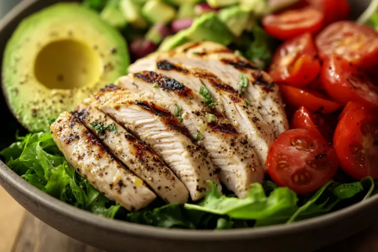 GRILLED CHICKEN & AVOCADO SALAD BOWL