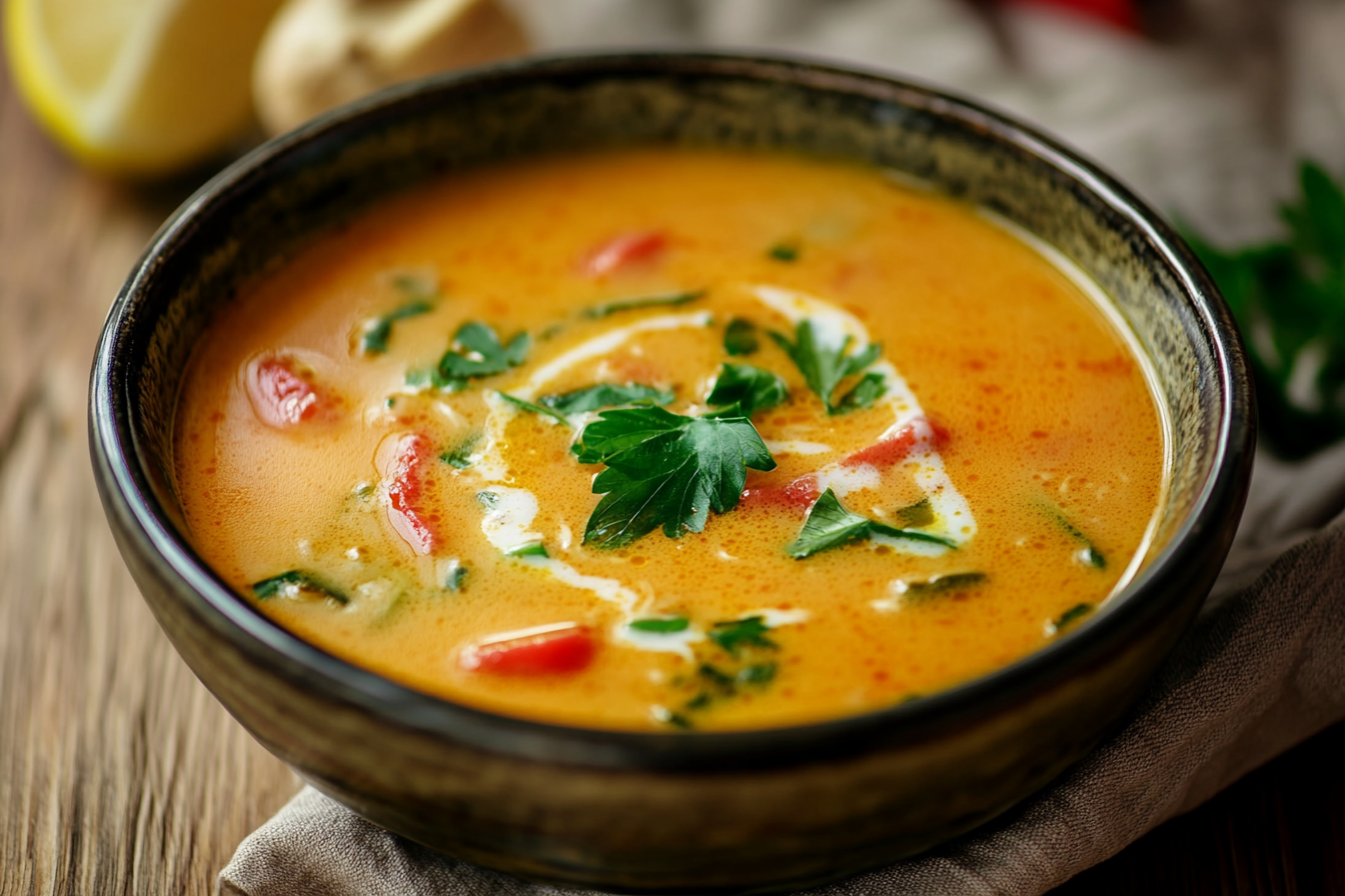 Crockpot Thai Coconut Chicken Soup