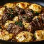 One-Skillet Garlic Butter Steak & Cheese Ravioli