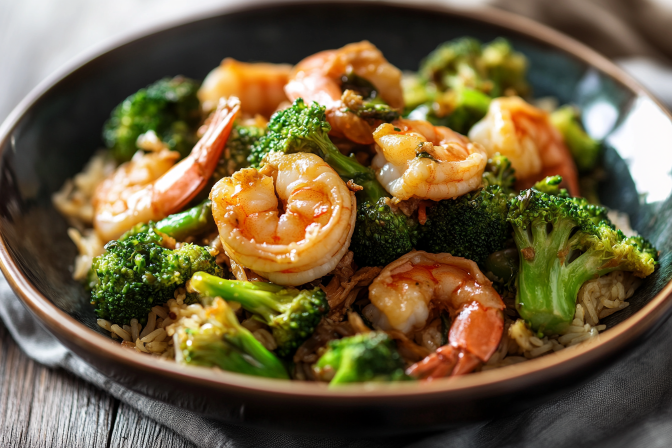 Stir-Fried Shrimp and Broccoli