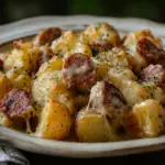 Cheesy Ranch Potatoes and Smoked Sausage