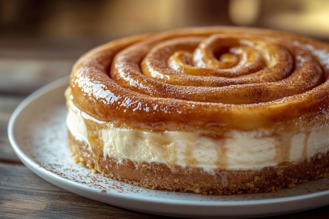 Cinnamon Roll Honeybun Cheesecake