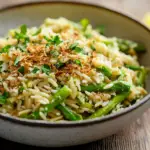 Garlic Butter Orzo with Asparagus