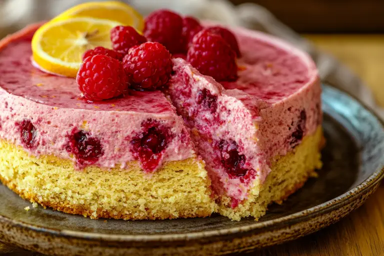 Spring Cheesecake Cake (Raspberry, Lemon & Orange)