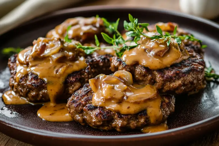Hamburger Steaks with Onion Gravy