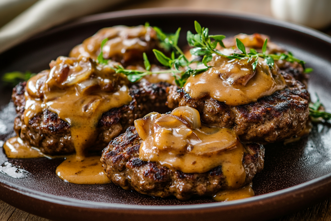 Hamburger Steaks with Onion Gravy