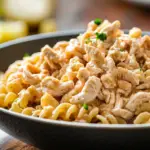 Crock Pot Salsa Ranch Chicken Pasta