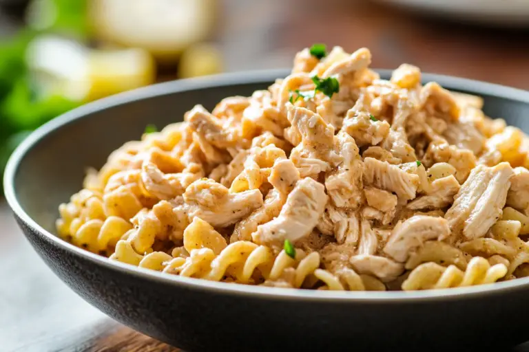 Crock Pot Salsa Ranch Chicken Pasta