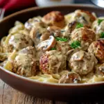 Creamy Mushroom Chicken Meatballs