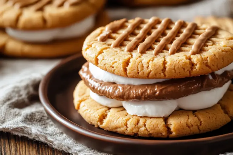 Peanut Butter S’mores Sandwich Cookies