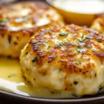 Cheddar Bay Crab Cakes with Lemon Butter Drizzle