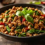 Ground Chicken & Holy Basil Stir Fry