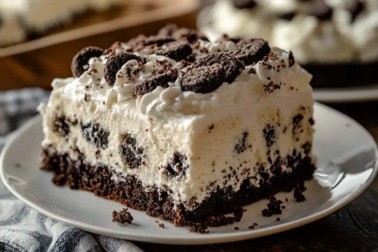 Irresistible Silky Cookies and Cream Poke Cake